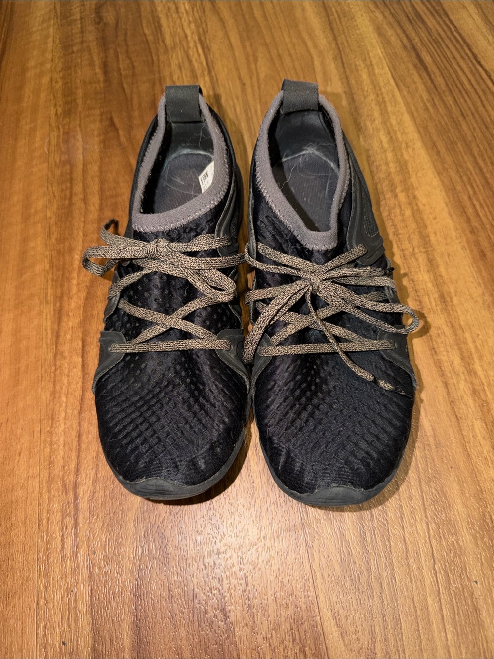 adidas Black and Gray Knit Running Sneakers